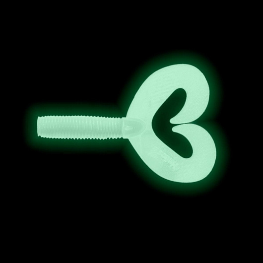 Твистер Credo Double Tail 3.54", 9см, Phosphorus